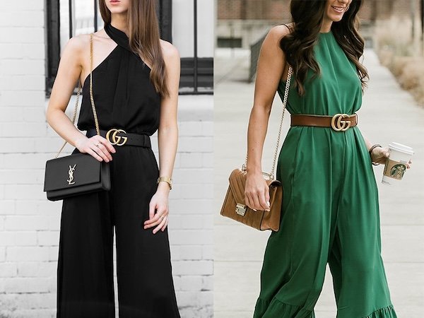 Bộ đồ liền thân kết hợp với phụ kiện đơn giản nhưng lại mang đến vẻ đẹp sang trọng
