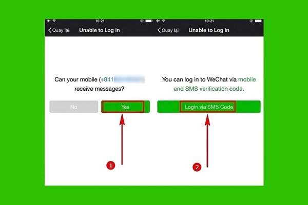 Nhấn chọn “Đăng nhập qua mã SMS”