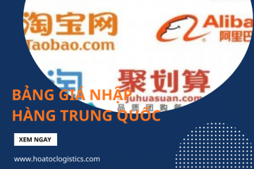 BẢNG GIÁ NHẬP HÀNG TRUNG QUỐC