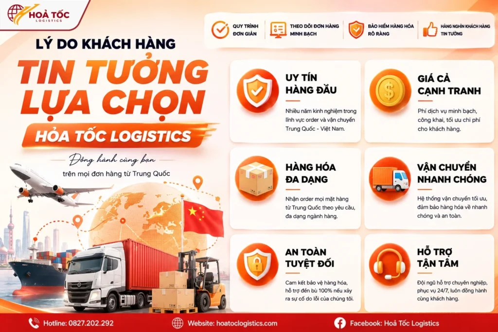 Lý do khách hàng tin tưởng lựa chọn Hỏa Tốc Logistics