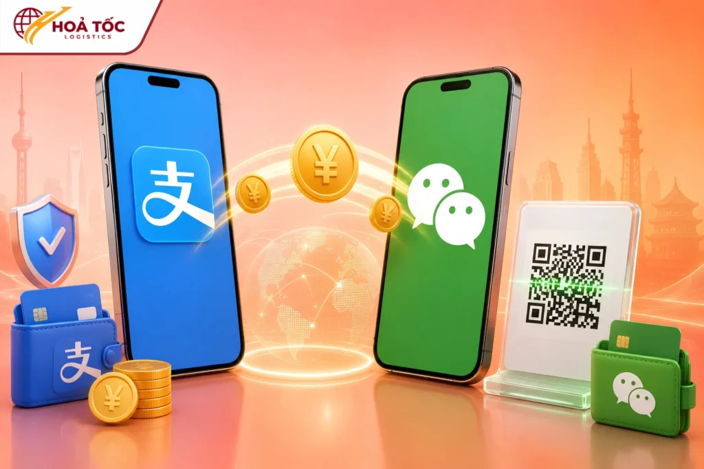 Thanh toán qua Alipay và Wechat