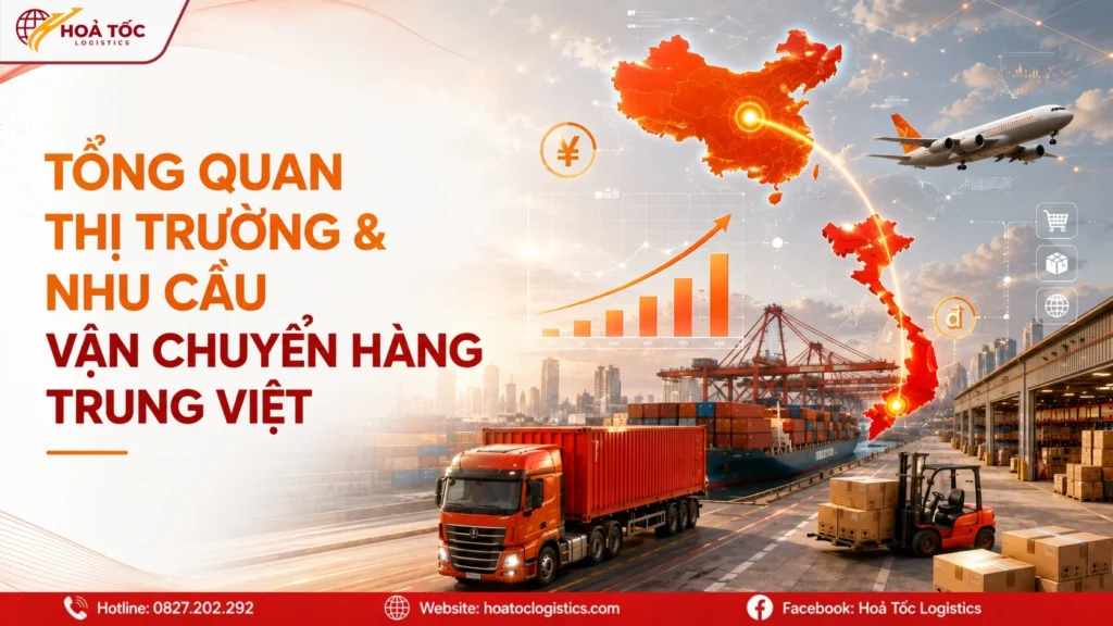 Vận chuyển hàng hoá Trung - Việt tại Hoả Tốc Logistics