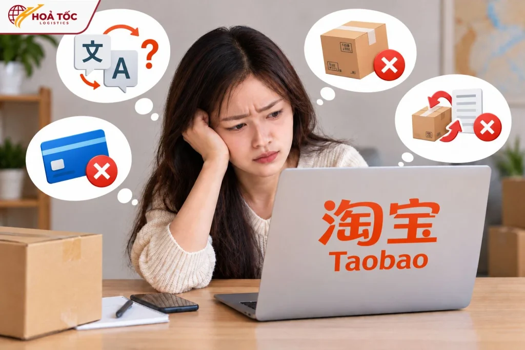 Những khó khăn khi tự order hàng hoá Taobao