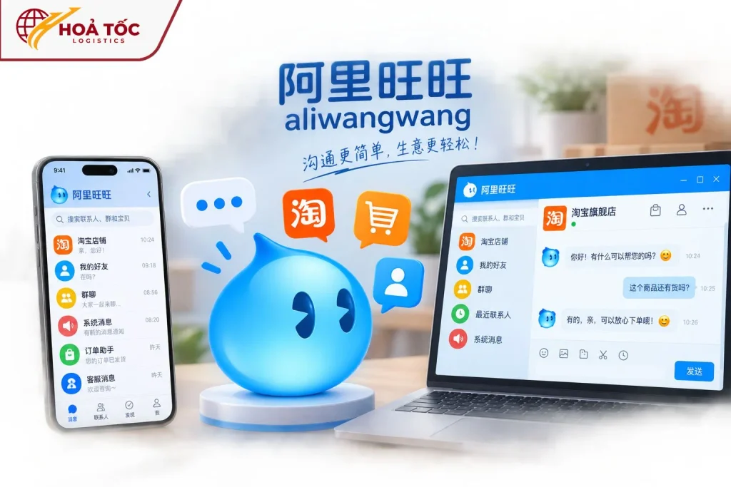 Đàm phán với chủ shop qua Aliwangwang